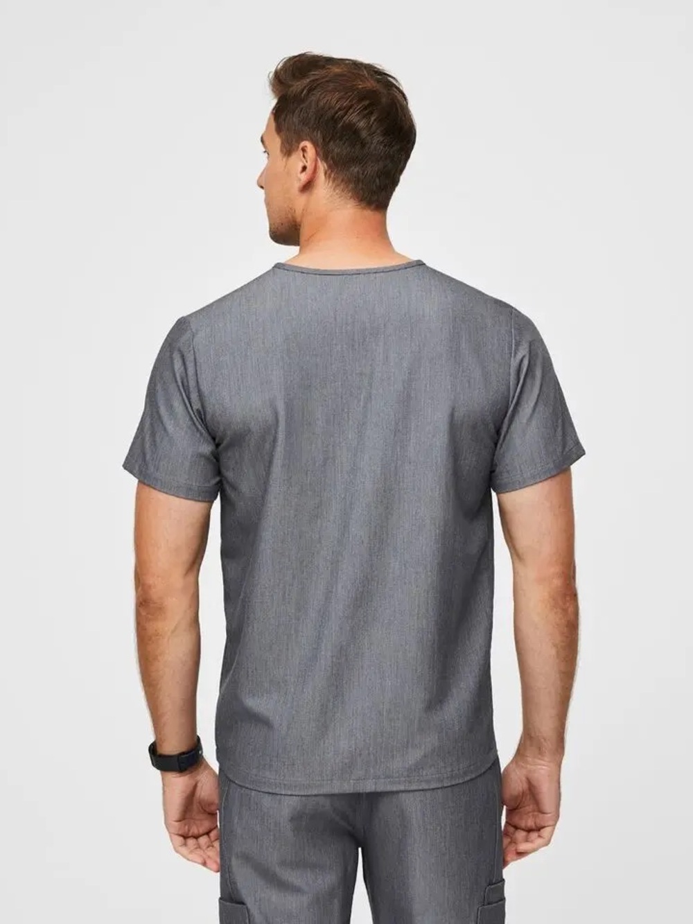 FIGS Leon Two Pocket Top Medical Scrubs in Graphite NWT Sz. M Men’s - Picture 3 of 10
